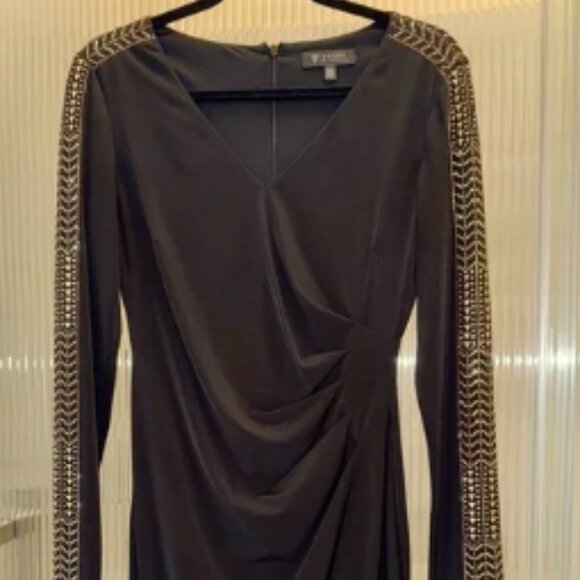 Guess Elegant Black Dress with Gold Accents - Picture 1 of 4